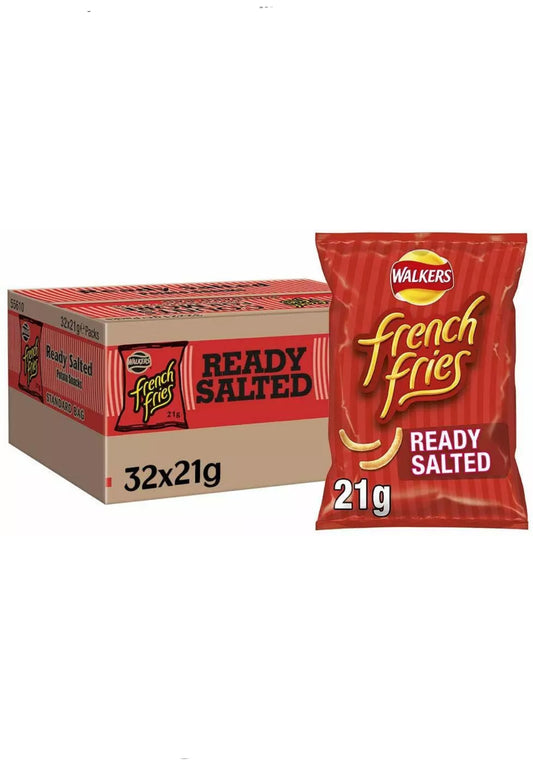 Walkers French Fries Ready Salted 32 x 21g Full Box