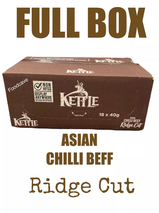 Kettle Chips Asian Chilli Beef  18 x 40g FULL BOX Best Before 07/25